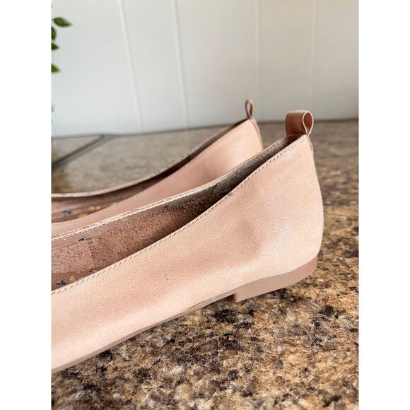 Lucky Brand Destrien2 Leather Ballet Flats 7M Blush Nude‎ Beige Quiet Luxury - Picture 9 of 11